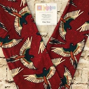 Leggings LuLaRoe OS Sz 2-10 Bird Print New In Pkg